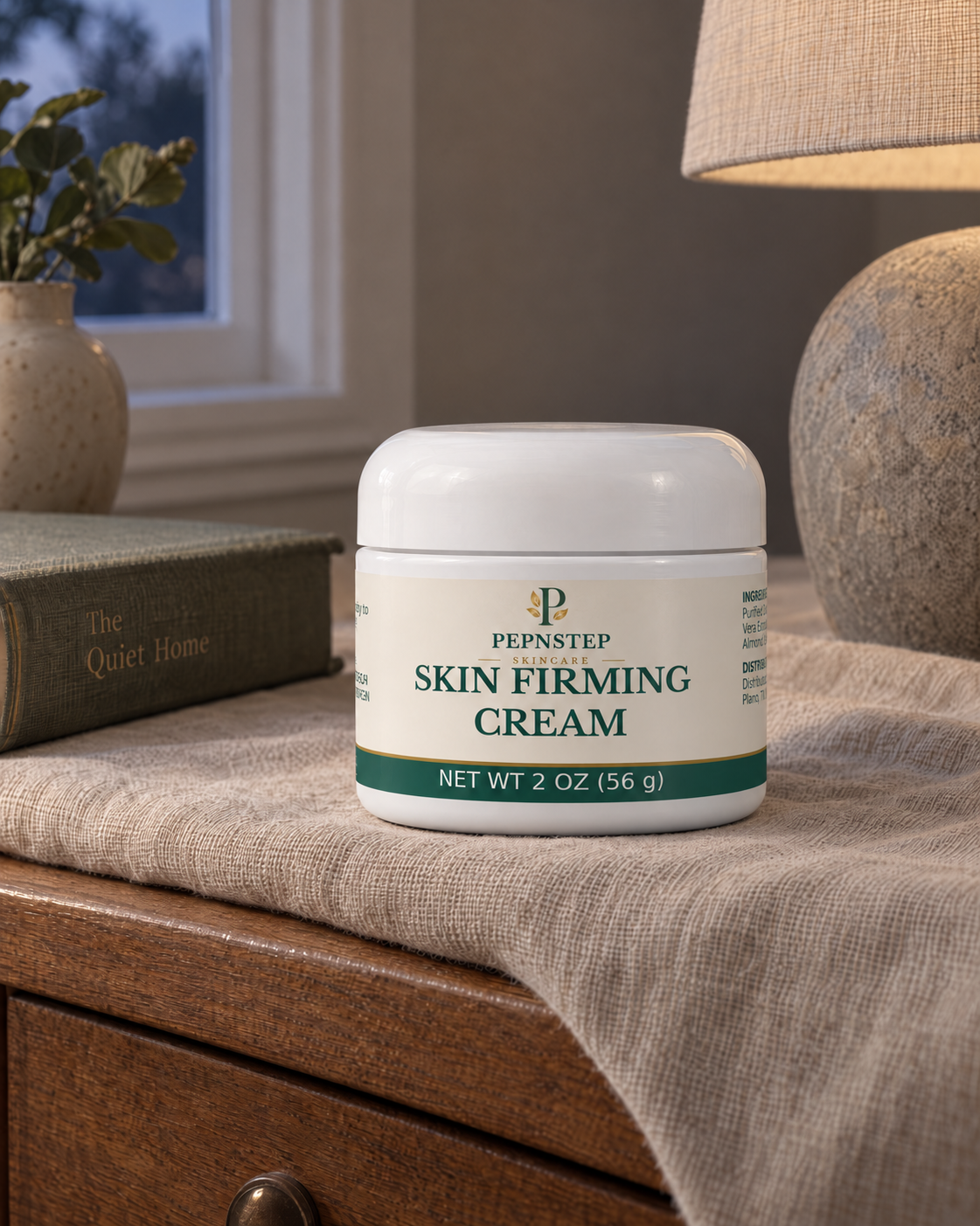 PepNStep Skin Firming Cream — home routine setting