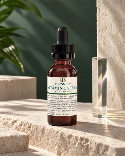 PepNStep Vitamin C Serum — editorial product portrait