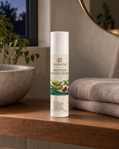 PepNStep Peptide Moisturizer — home routine setting