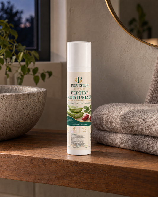 PepNStep Peptide Moisturizer — home routine setting